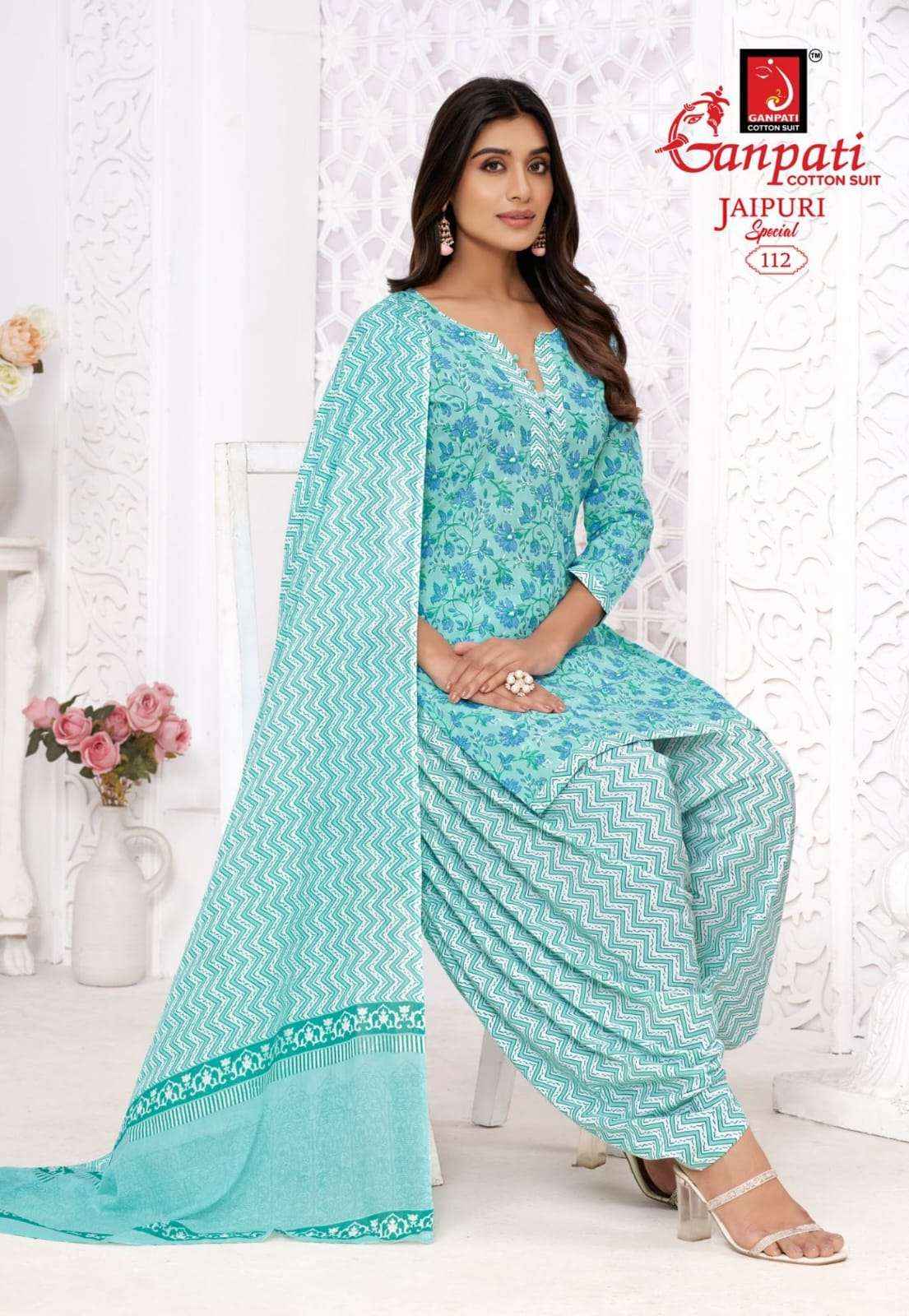 Ganpati Jaipuri Patiyala Special Vol 10 Coton Dress Material 15 pcs Catalogue