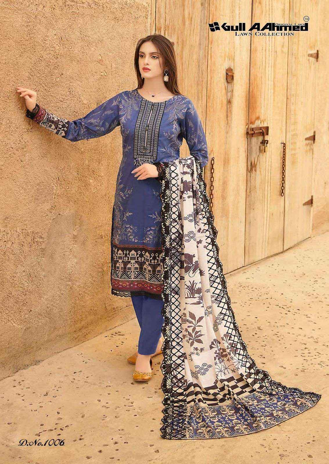 Gull Aahmed Al Zahra Lawn Cotton Dress Material 6 pcs Catalogue