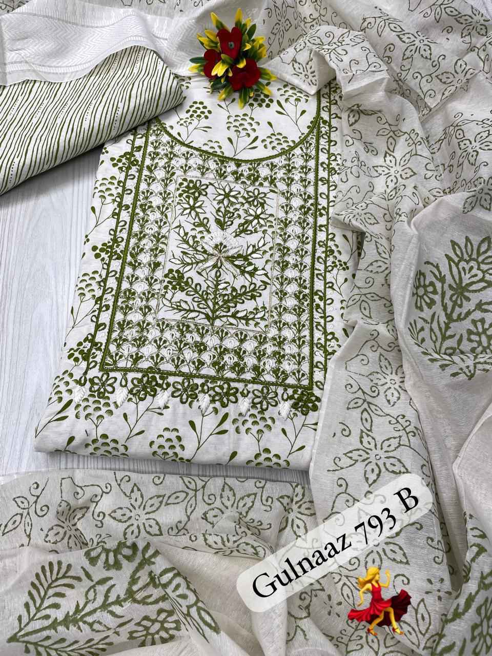 Gulnaaz Cotton mill Prints Non Catalog Dress Material (4 Pc Catalog)