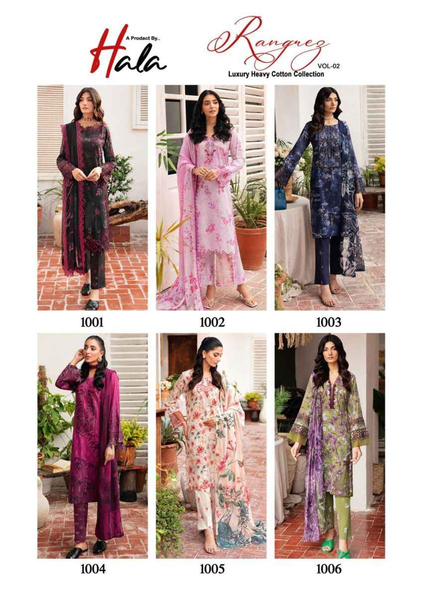 Hala Rangrez Vol 2 Cotton Dress Material 6 pcs Catalogue