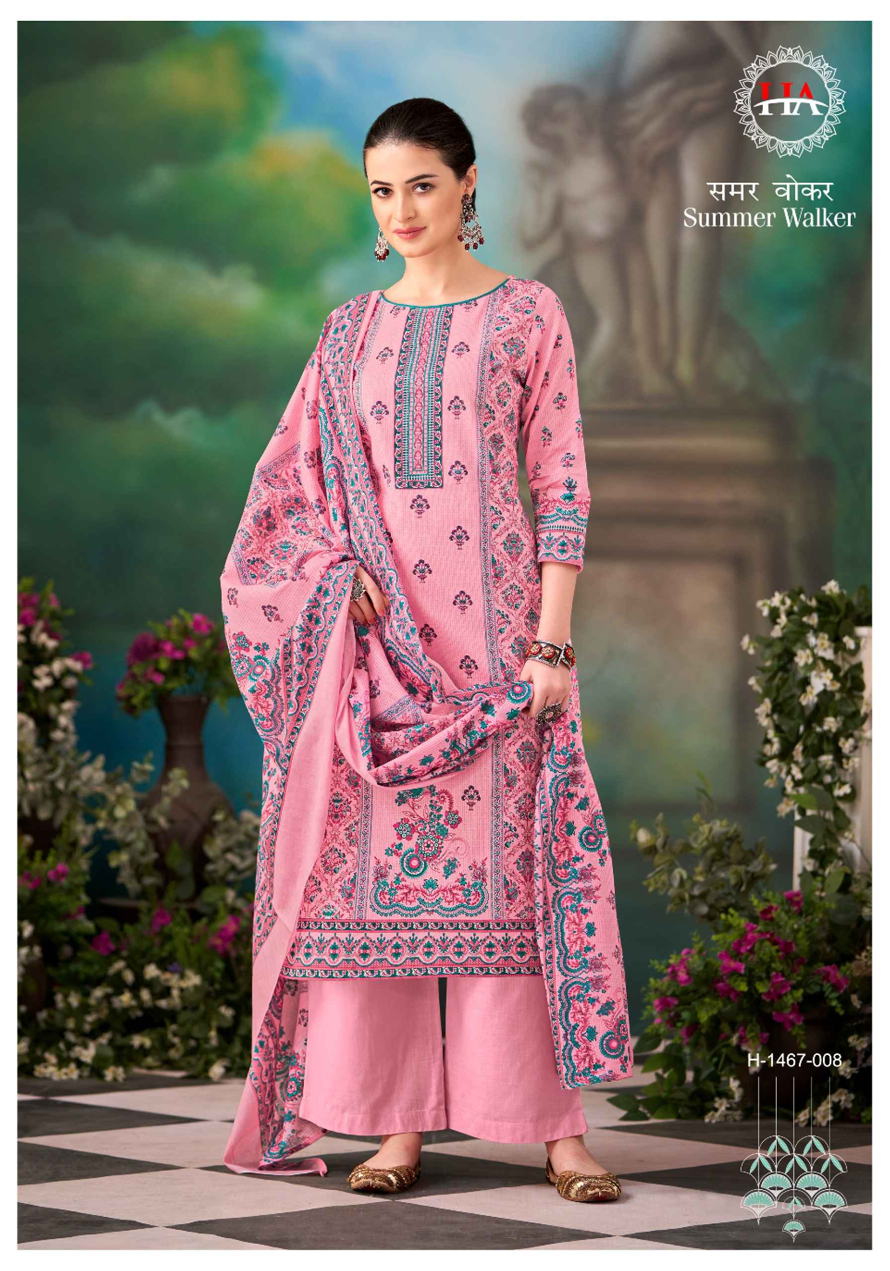 Harshit Summer Walker Pure Cambric Cotton Dress Material (8 Pc Catalog)