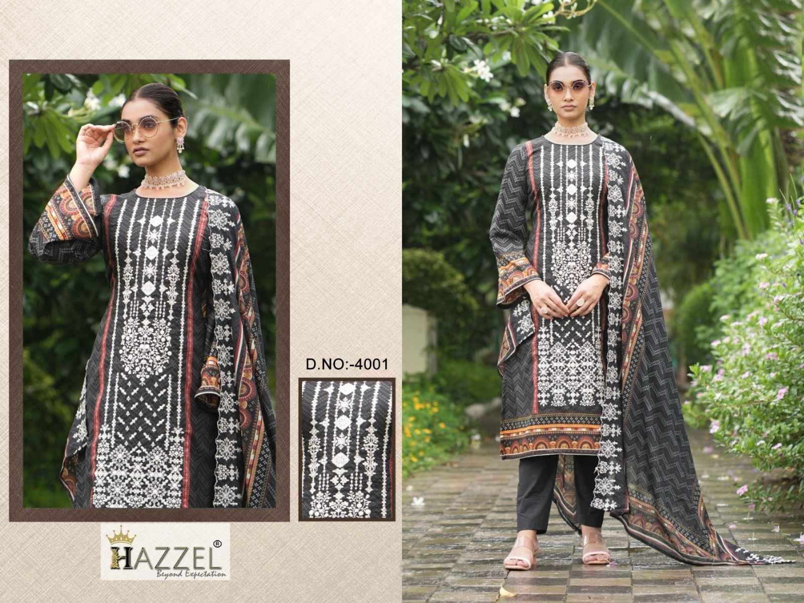 Hazzel Bin Saeed Luxury Lawn Collection Vol-4 Dress Material (3 pcs Cataloge)