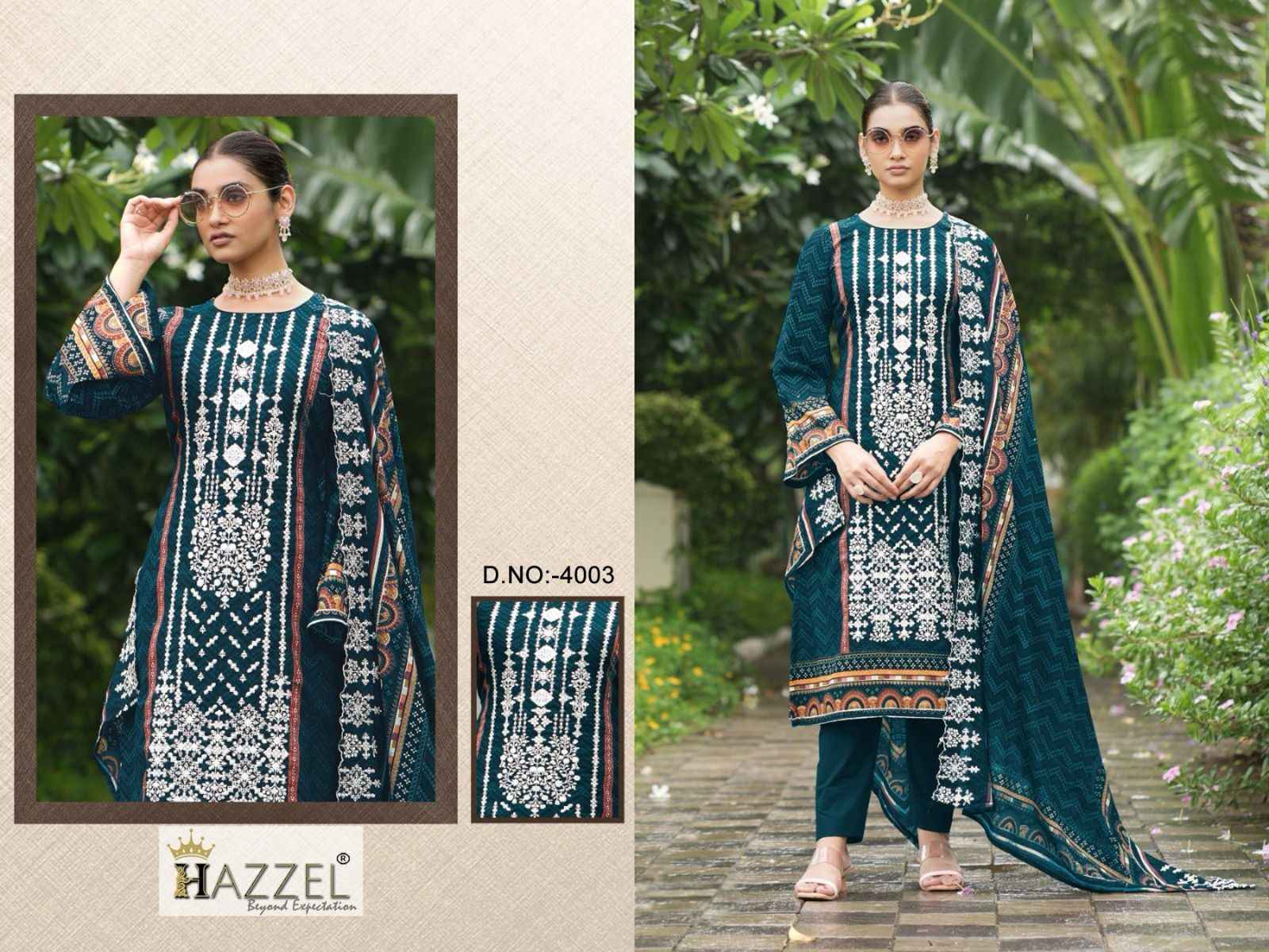 Hazzel Bin Saeed Luxury Lawn Collection Vol-4 Dress Material (3 pcs Cataloge)