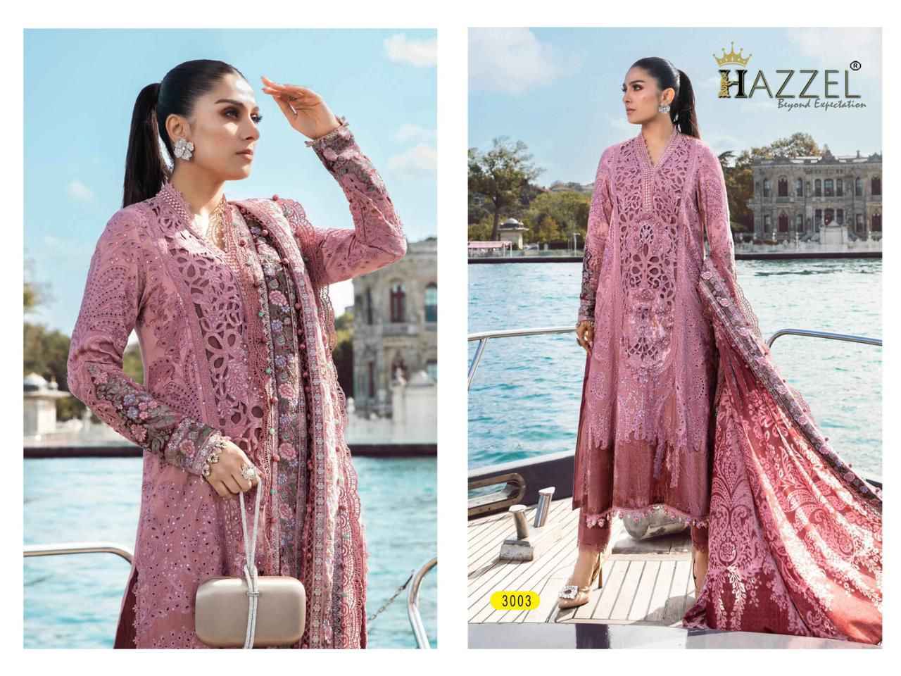 Hazzel Print Maria B Embroidered Vol-24 Rayon Cotton Dress Material (4 Pc Catalog)