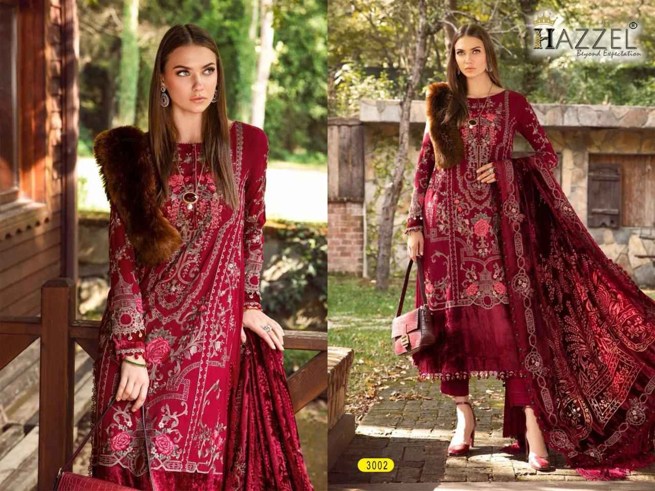 Hazzel Print Maria B Embroidered Vol-24 Rayon Cotton Dress Material (4 Pc Catalog)