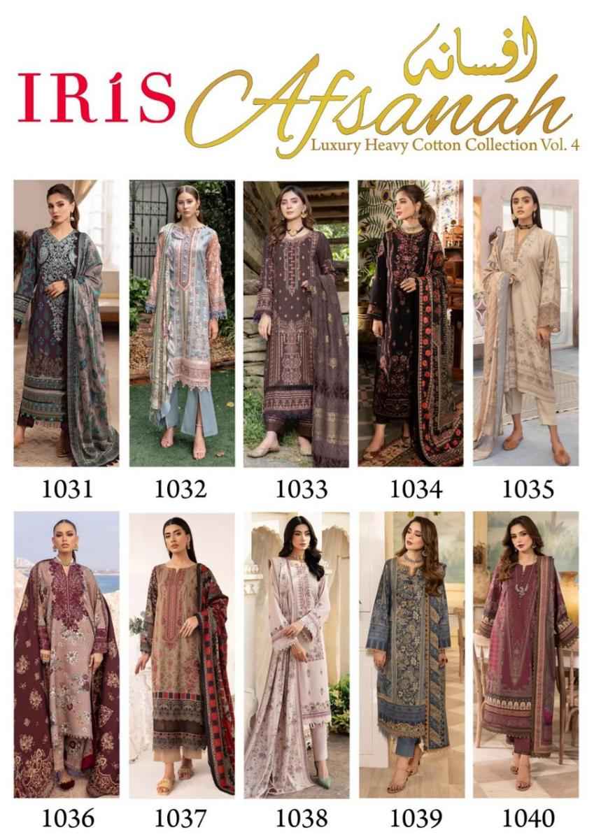 Iris Afsanah Vol 4 Cotton Dress Material 10 pcs Catalogue