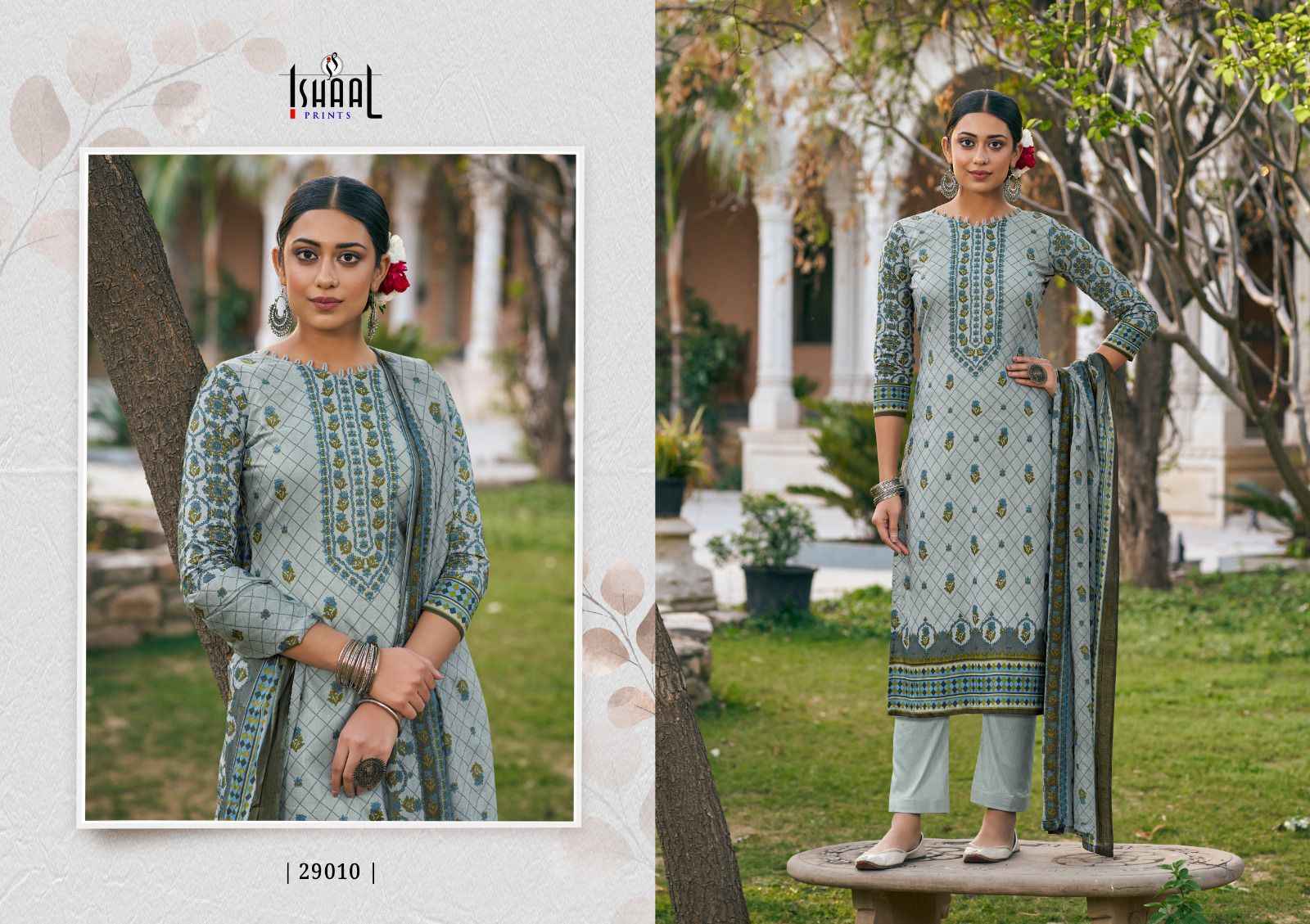 Ishaal Prints Gulmohar Vol-29 Pure Lawn Dress Material (10 Pc Catalouge)