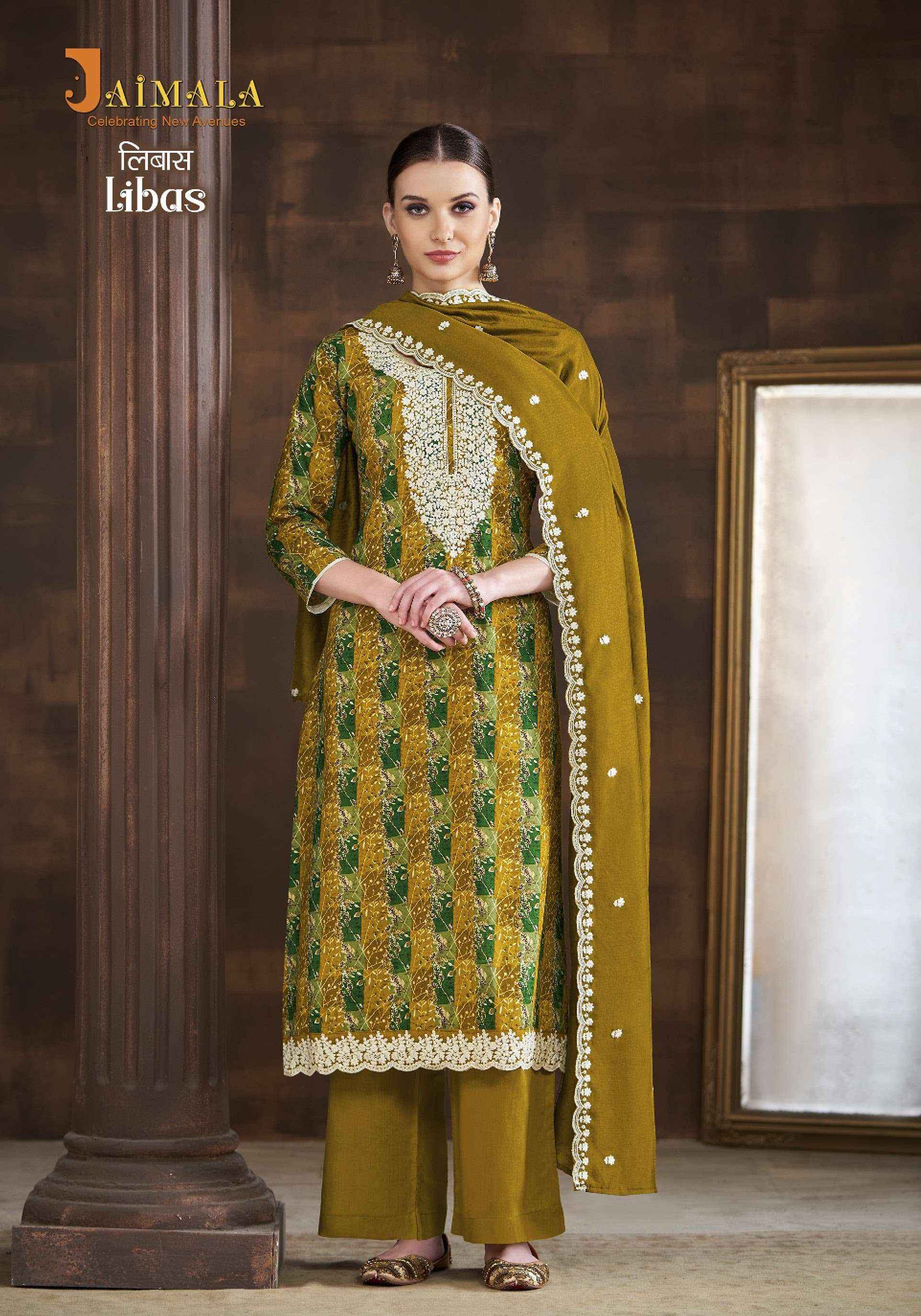 Jaimala Libas Viscose Reyon Dress Material 8 pcs Catalogue