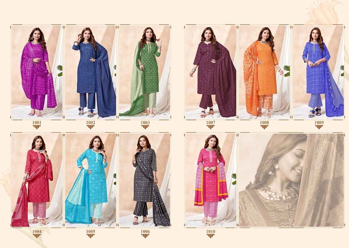 Jash Bandhani Special Vol-1 Cotton Readymade Suit (10 Pc Catalog)