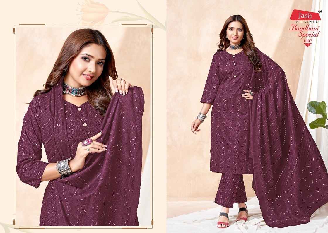 Jash Bandhani Special Vol-1 Cotton Readymade Suit (10 Pc Catalog)