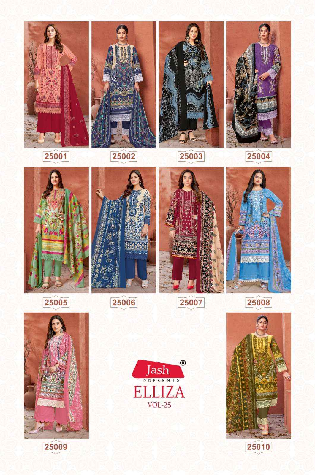 Jash Elliza Vol 25 Cotton Dress Material 10 pcs Catalogue