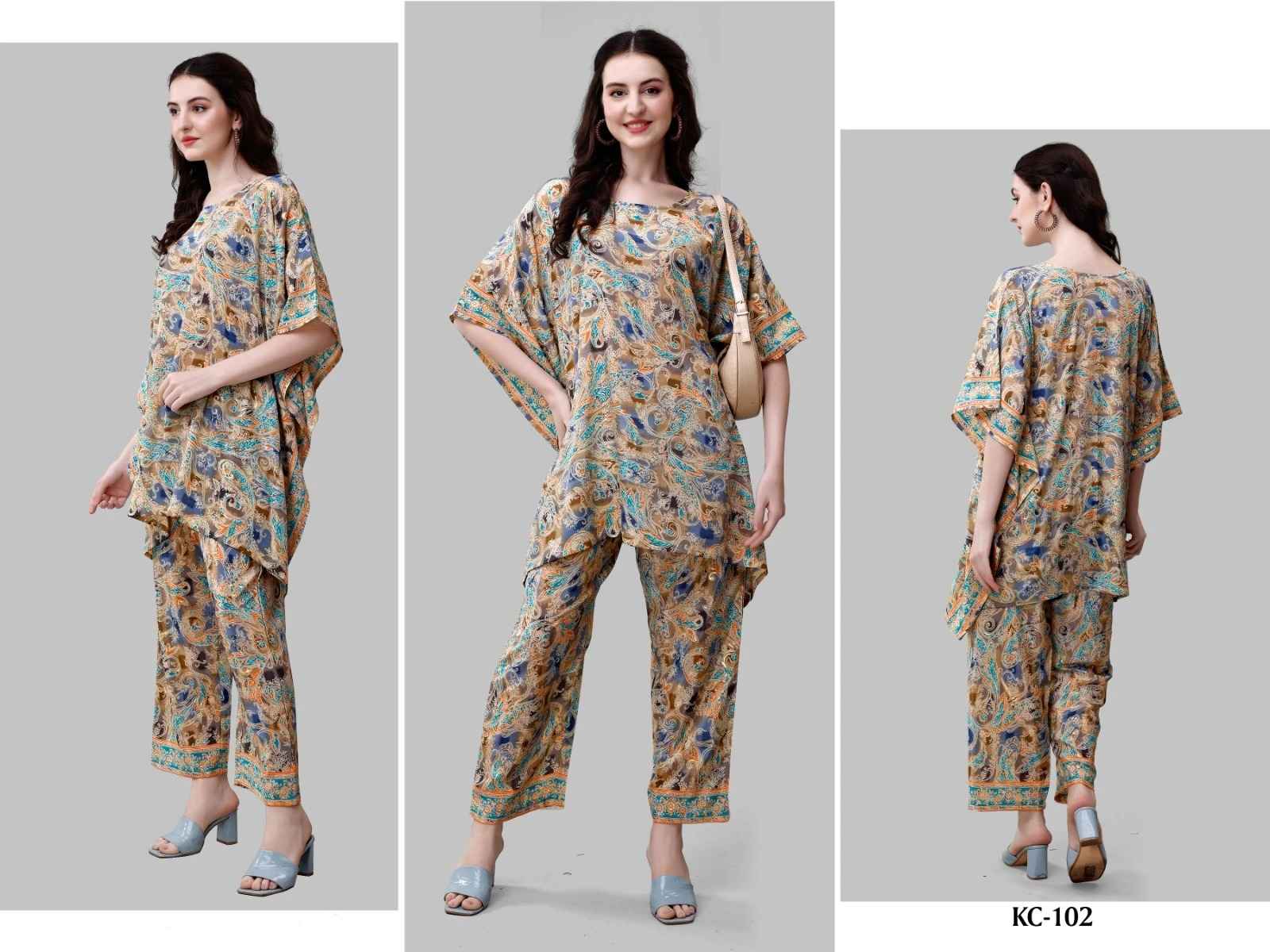 Jelite Kaftan Co Ord Set Vol-1 Fancy Wester Collection(08 pcs Cataloge)