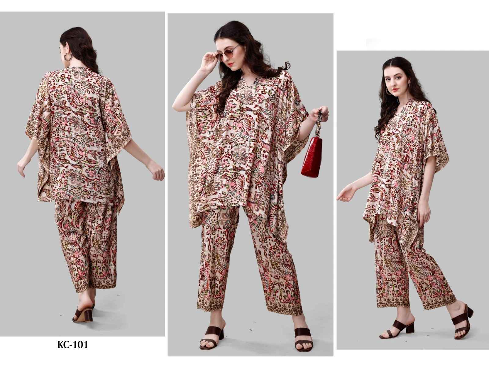 Jelite Kaftan Co Ord Set Vol-1 Fancy Wester Collection(08 pcs Cataloge)