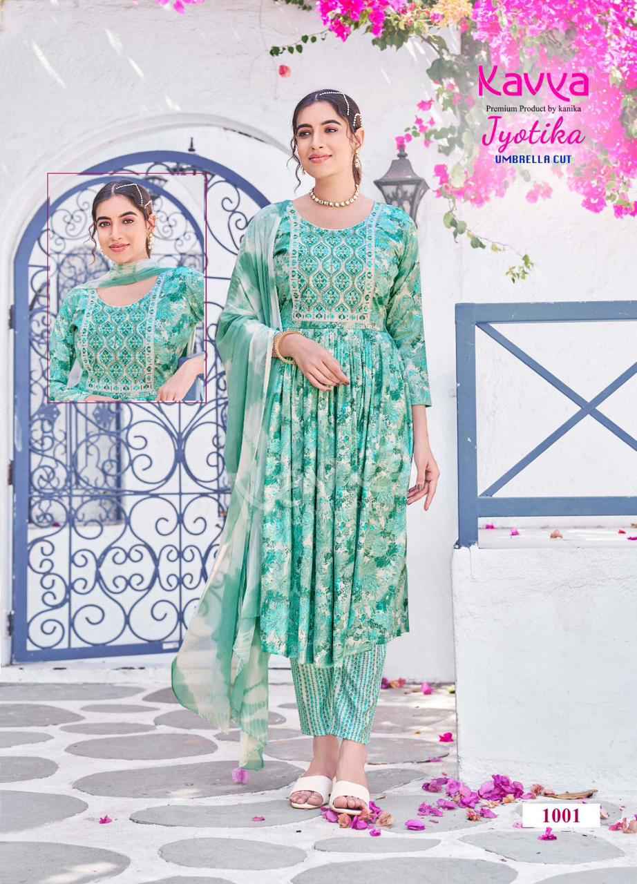 Kavya Jyotika Vol-1 Umbrella Cut Readymade Suit (10 pcs Catalogue)