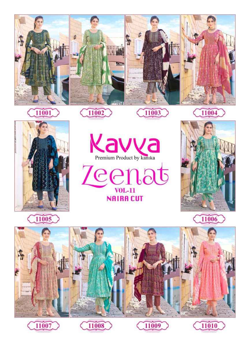 Kavya Zeenat Vol 11 Rayon Kurti Combo 10 pcs Catalogue