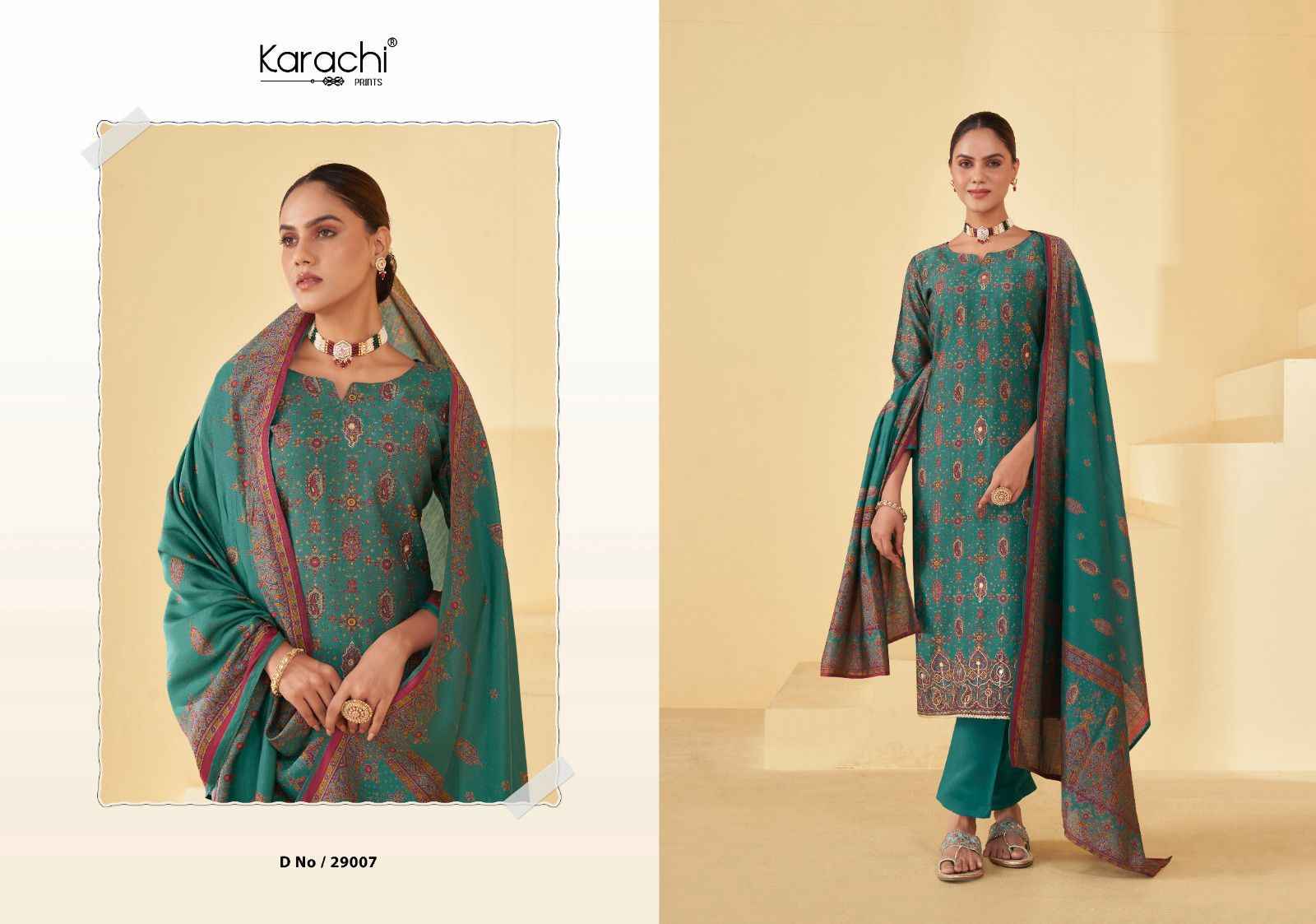 Kesar Karachi Prints Raahi Pure Muslin Dress Material (8  pc Cataloge)