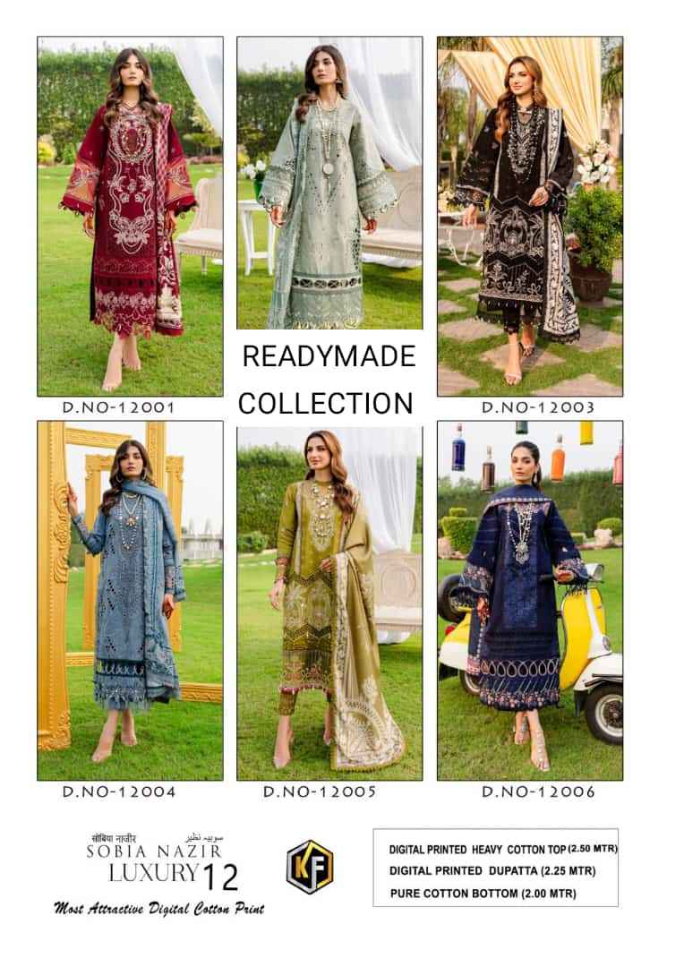 Keval Fab Sobia Nazir Vol-12 Cotton Readymade Suit (6 pcs Catalogue)