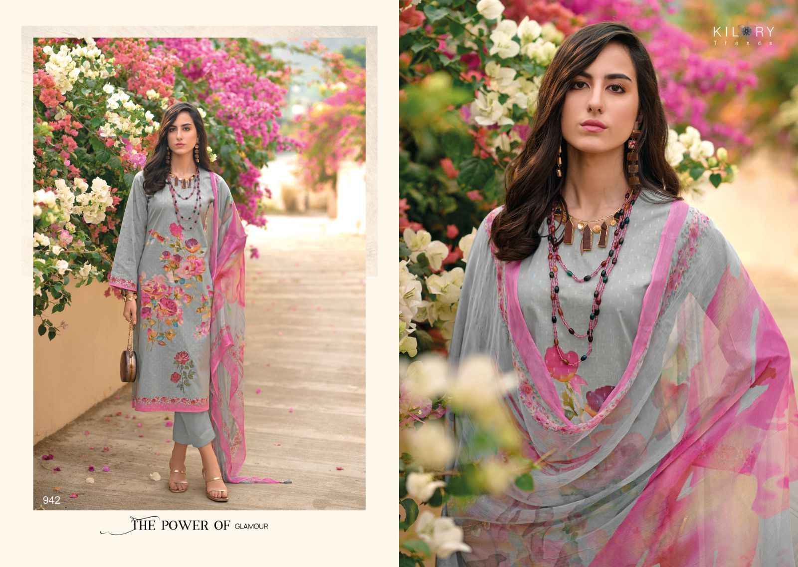 Kilory Trends High Society Pure Lawn Cotton Dress Material (8 Pc Catalog)