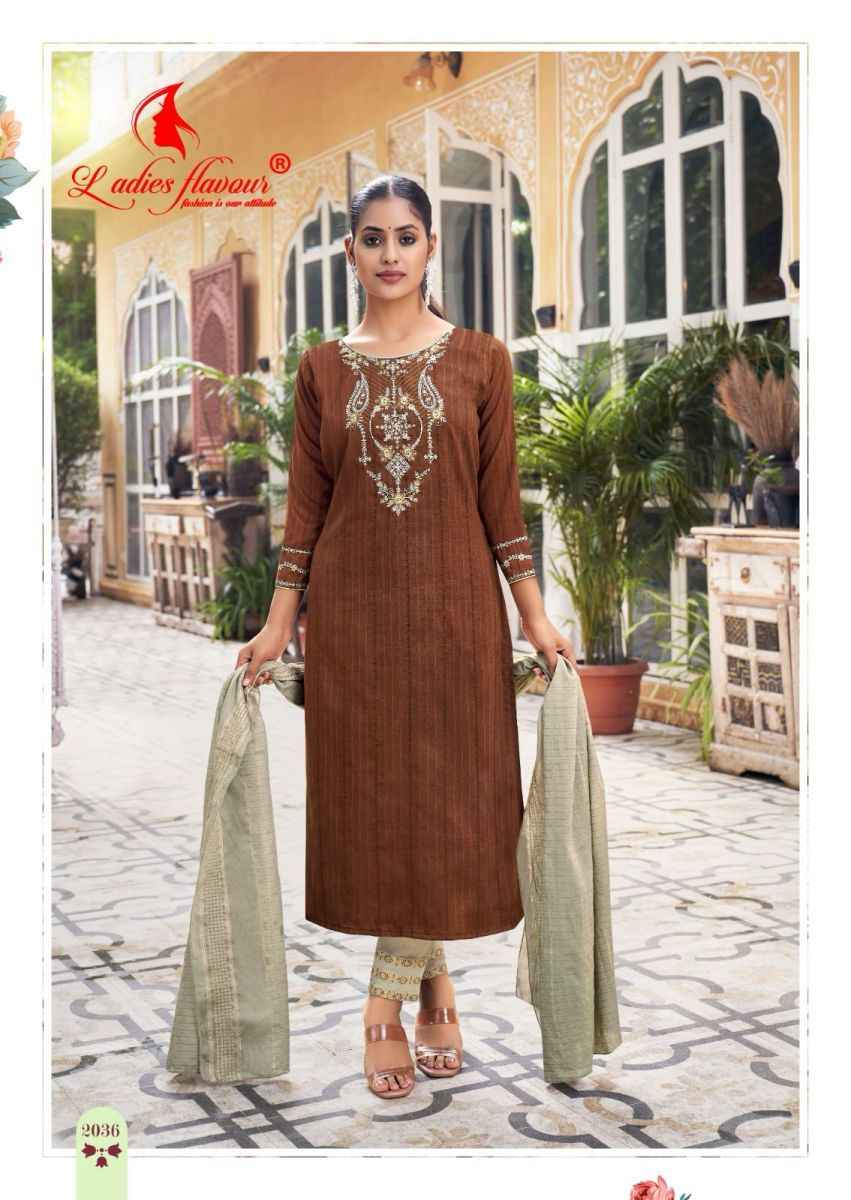 Ladies Flavour Parampara Vol 2 Chinon Kurti Combo 6 pcs Catalogue