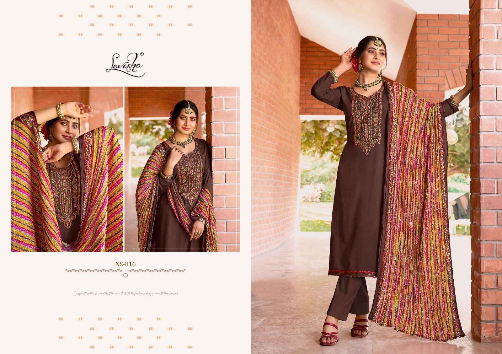 Levisha Nivisha Vol-8 Pure Rayon Dress Material (6 pcs Catalogue)