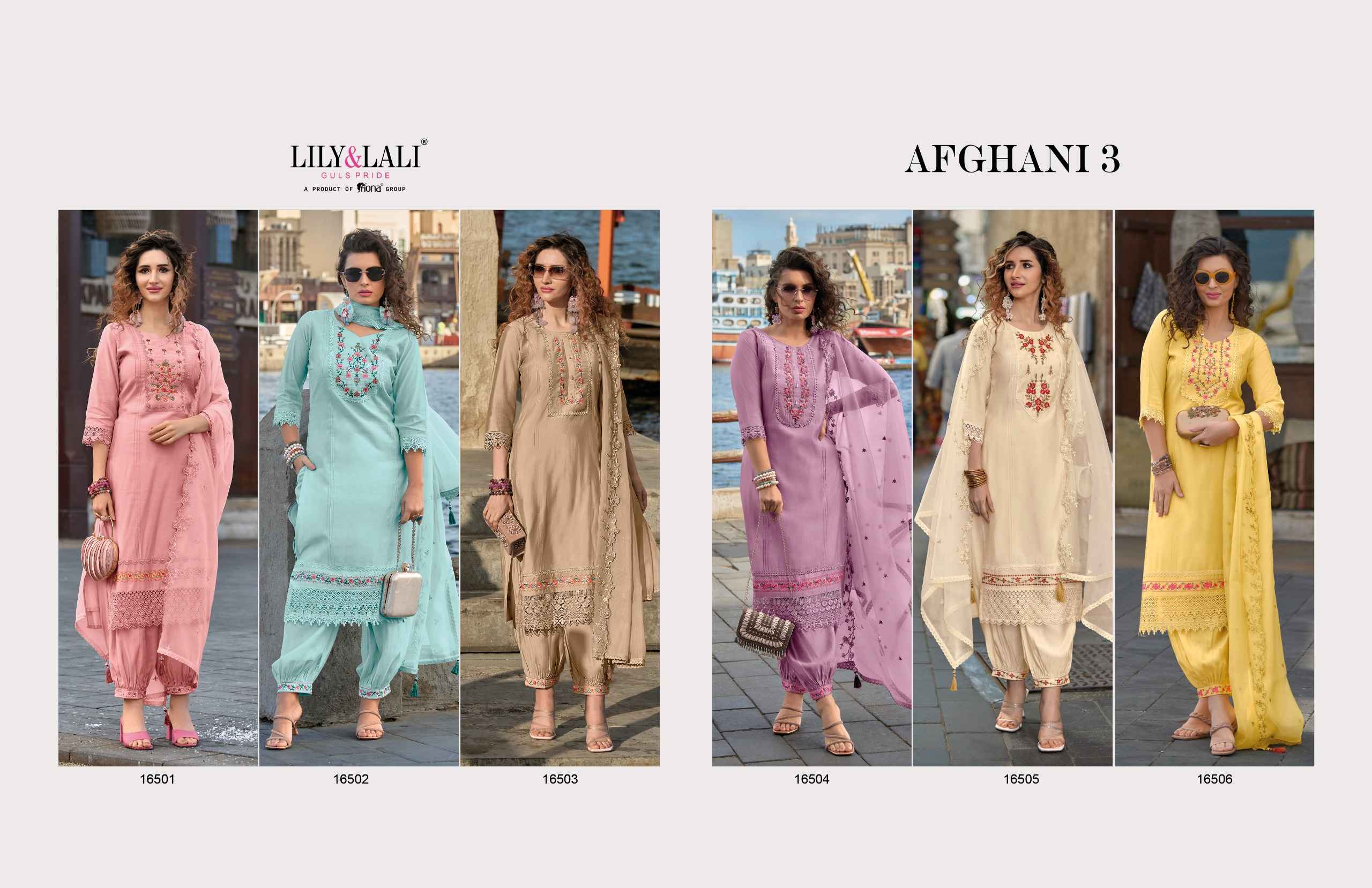 Lily And Lali Afghani Vol-3 Readymade Suit (6 Pc Catalog)