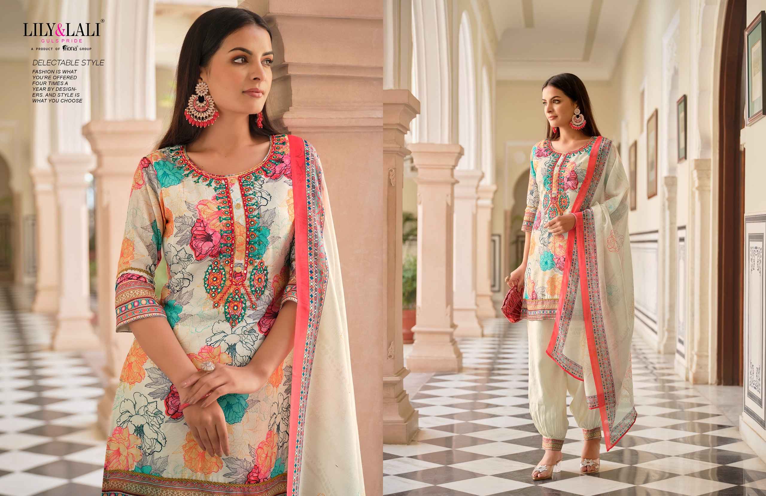 Lily & Lali Mehnoor Maslin Silk Readymade Suit (6 pcs Catalogue)