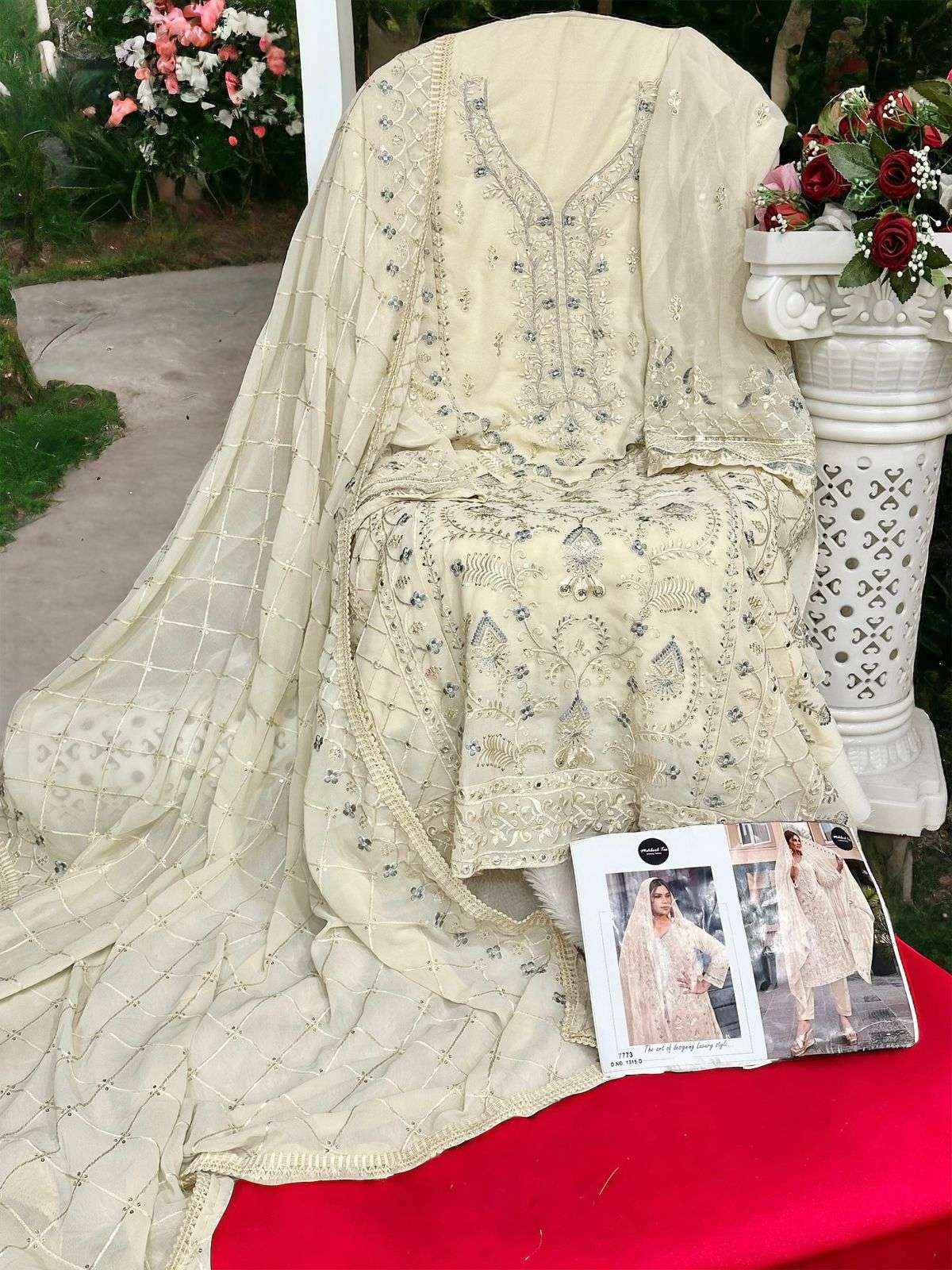 Mehboob Tex D No 1315 Georgette Dress Material 4 pcs Catalogue