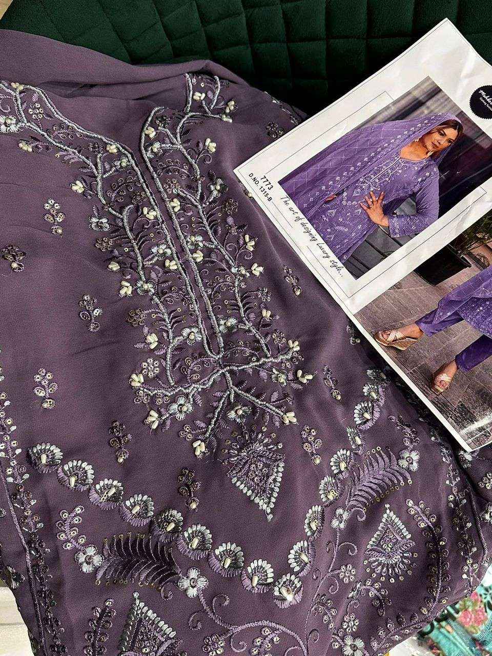 Mehboob Tex D No 1315 Georgette Dress Material 4 pcs Catalogue