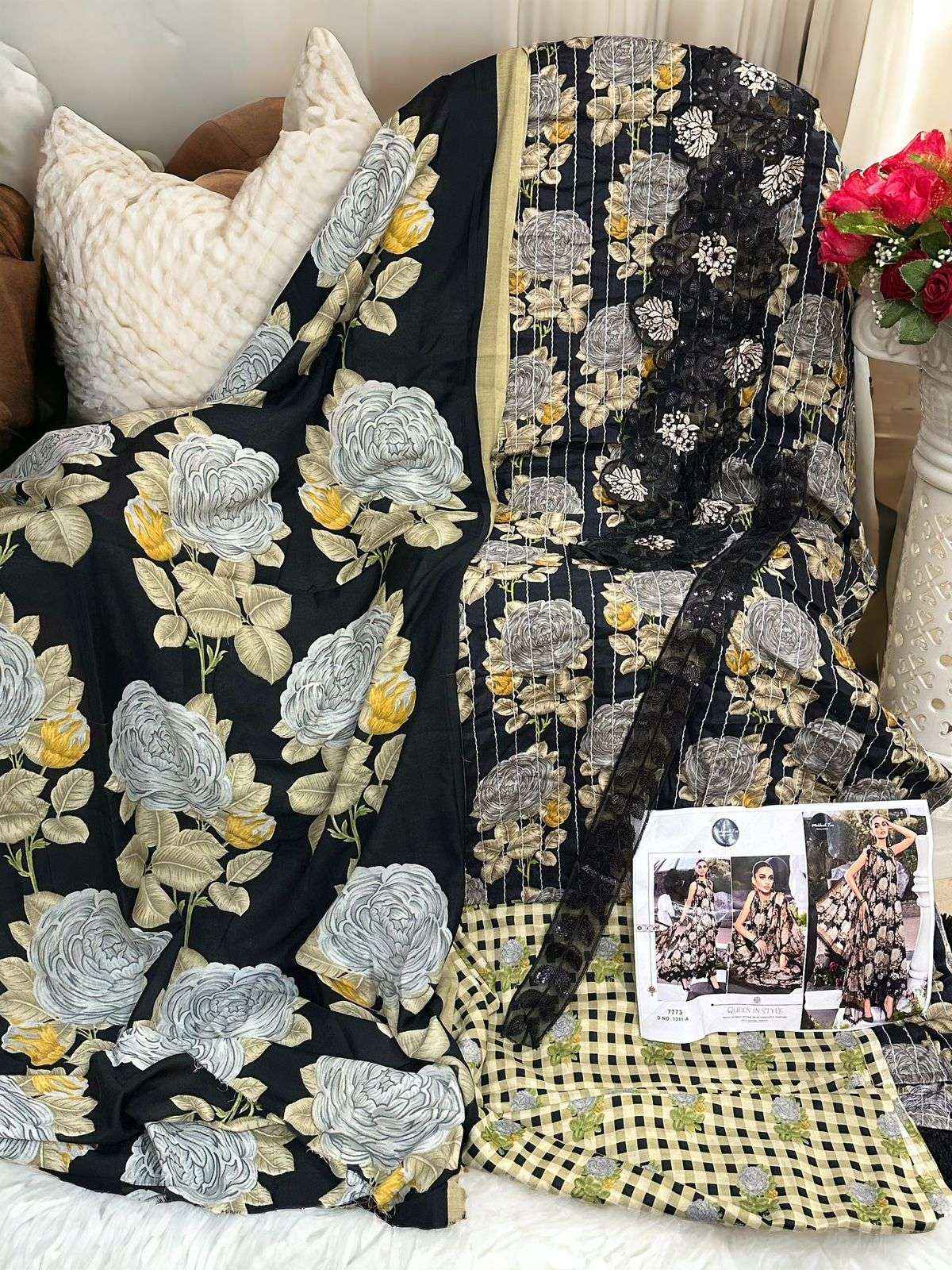 Mehboob Tex M Prints Summer Collection 24 D No 1311 Cambric Cotton Dress Material 2 pcs Catalogue