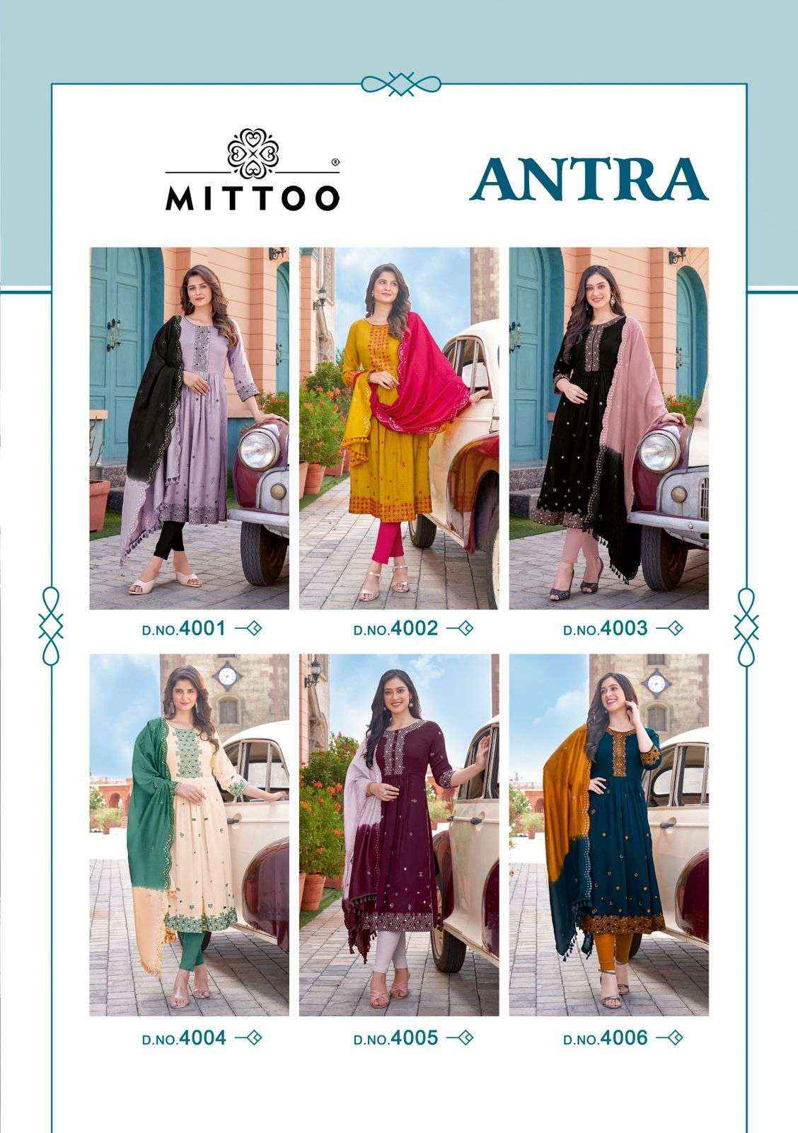 Mittoo Antra Rayon Readymade Suit (06 Pc Catalouge)