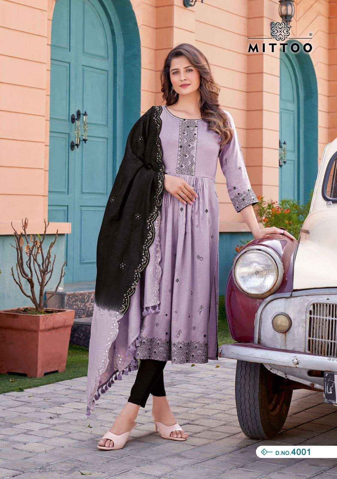 Mittoo Antra Rayon Readymade Suit (06 Pc Catalouge)