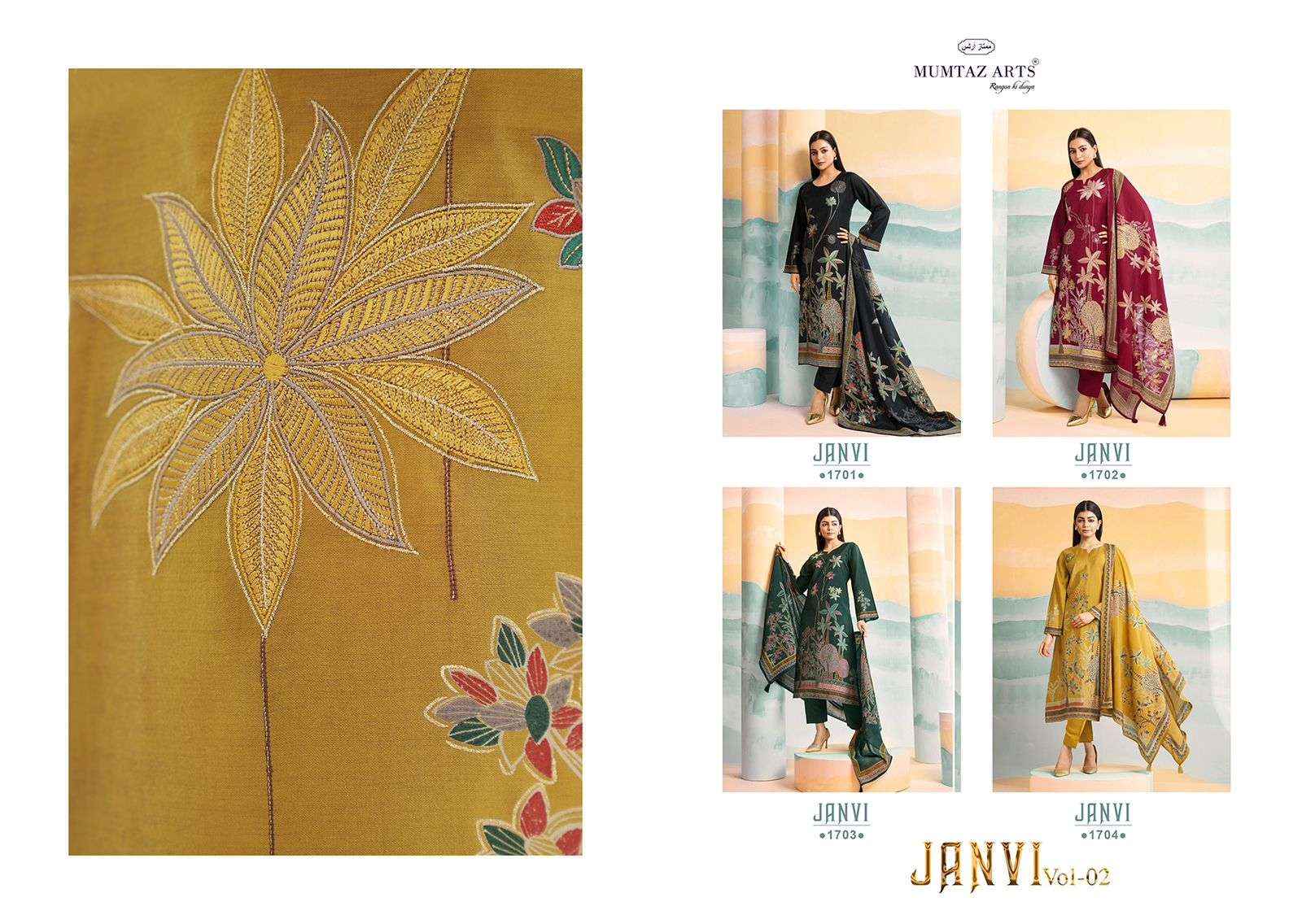  Mumtaz Arts Janvi Vol 2 Viscose Dress Material 4 pcs Catalogue