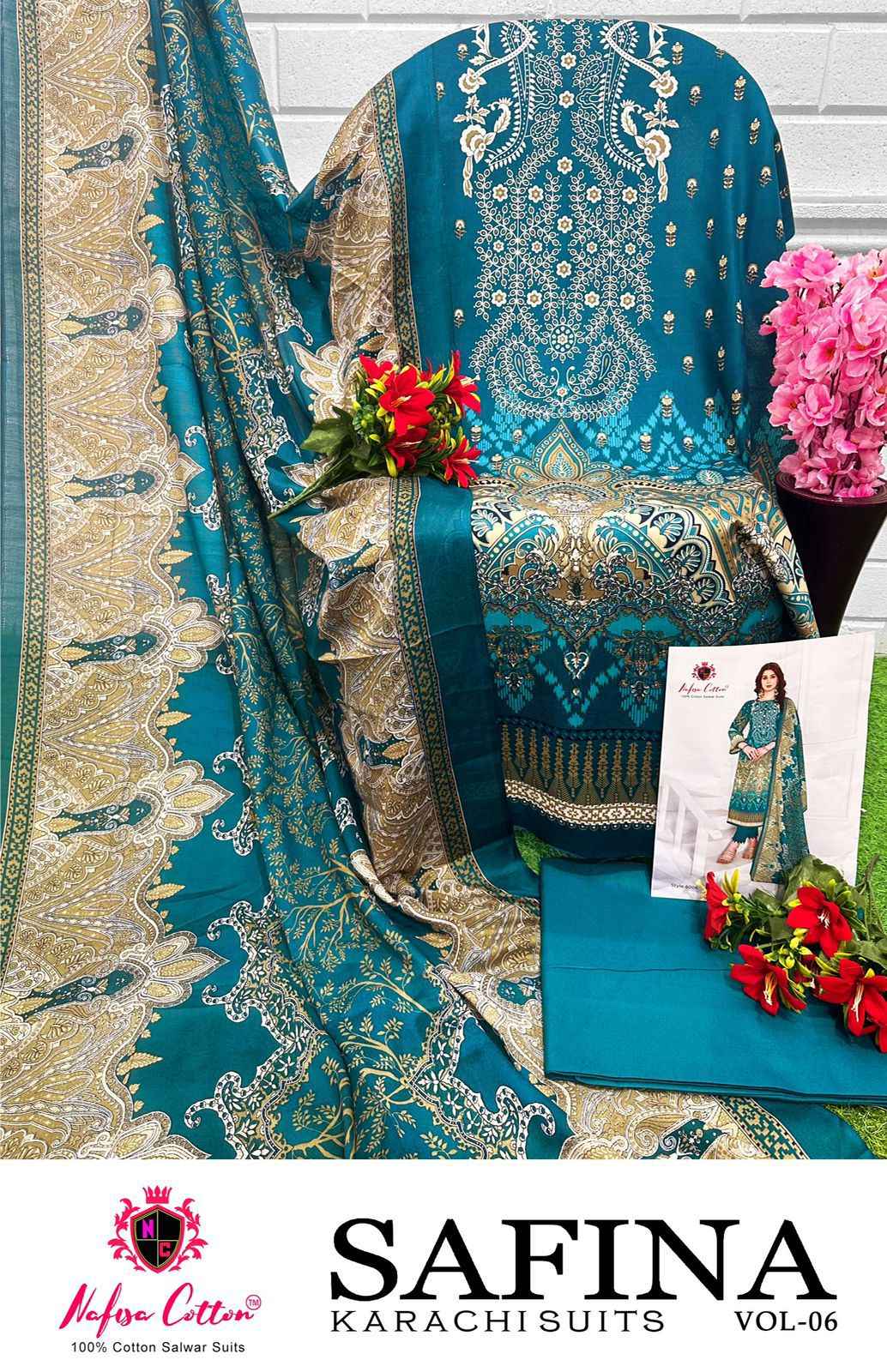 Nafisa Cotton Safina Vol-6 Cotton Dress Material (6 pcs Catalogue)
