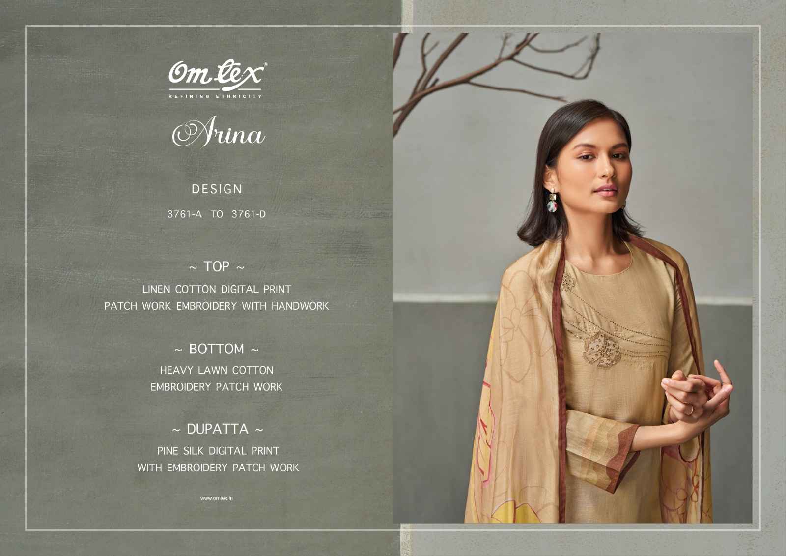 Omtex Alina Linen Cotton Dress Material (4 Pc Catalog)