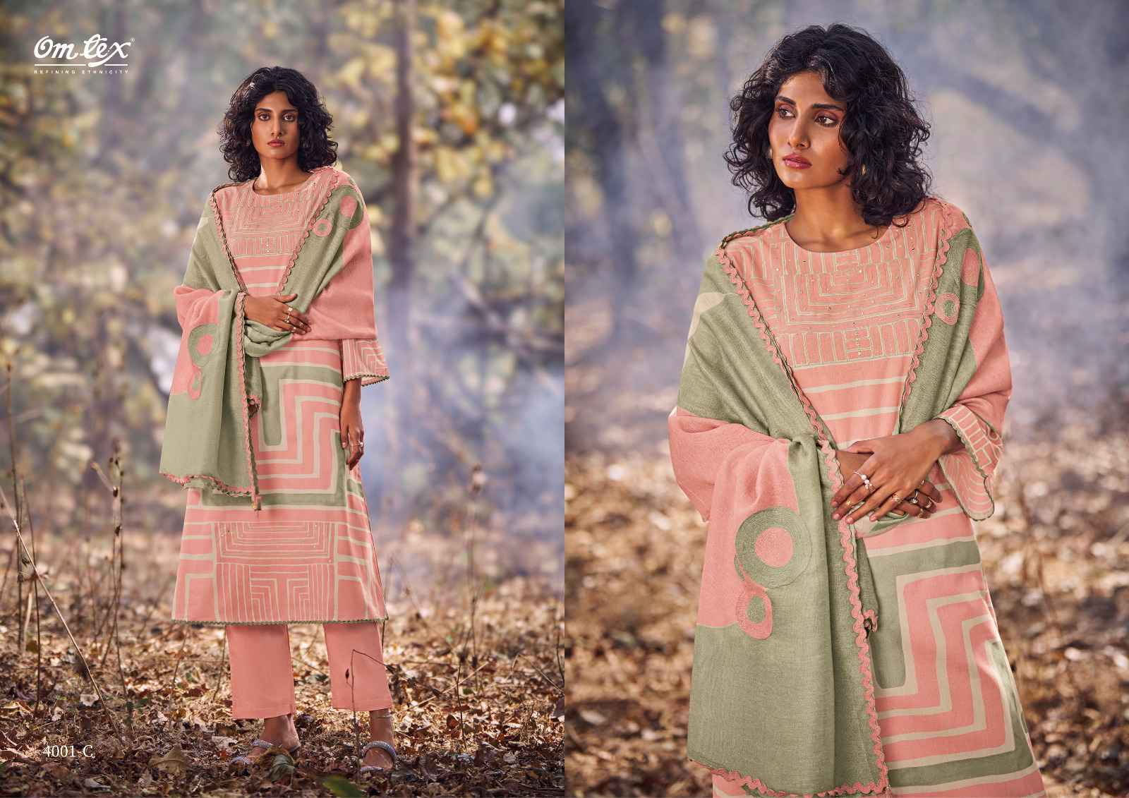Omtex Pirani Lawn Cotton Dress Material (4 Pc Catalouge)