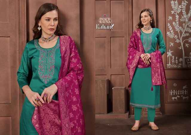 Panch Ratna Kahani Silk Dress Material 4 pcs Catalogue