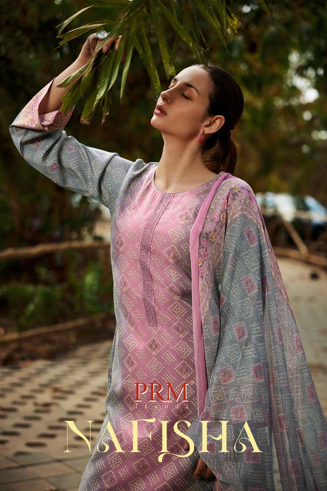 PRM Trendz Nafisha  Pure Musline Silk Dress Material (8 pcs Catalogue)