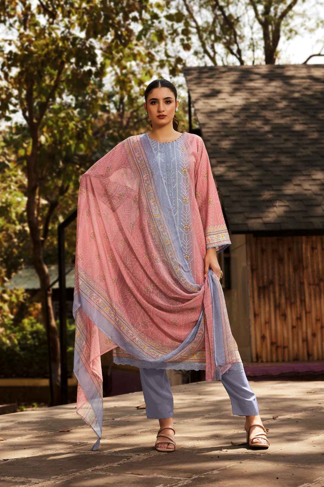 PRM Trendz Nafisha  Pure Musline Silk Dress Material (8 pcs Catalogue)