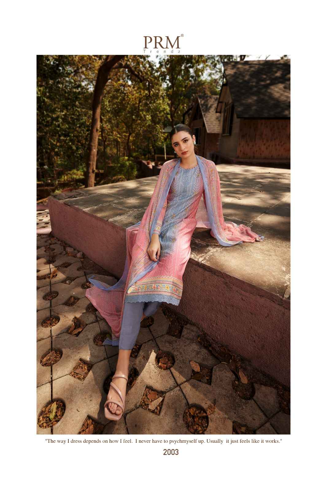 PRM Trendz Nafisha  Pure Musline Silk Dress Material (8 pcs Catalogue)