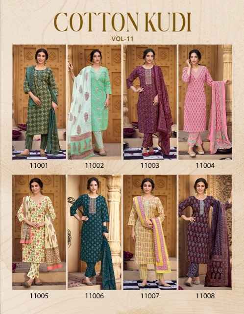 Radhika Lifestyle Cotton Kudi Vol 11 Cotton Kurti Combo 8 pcs Catalogue