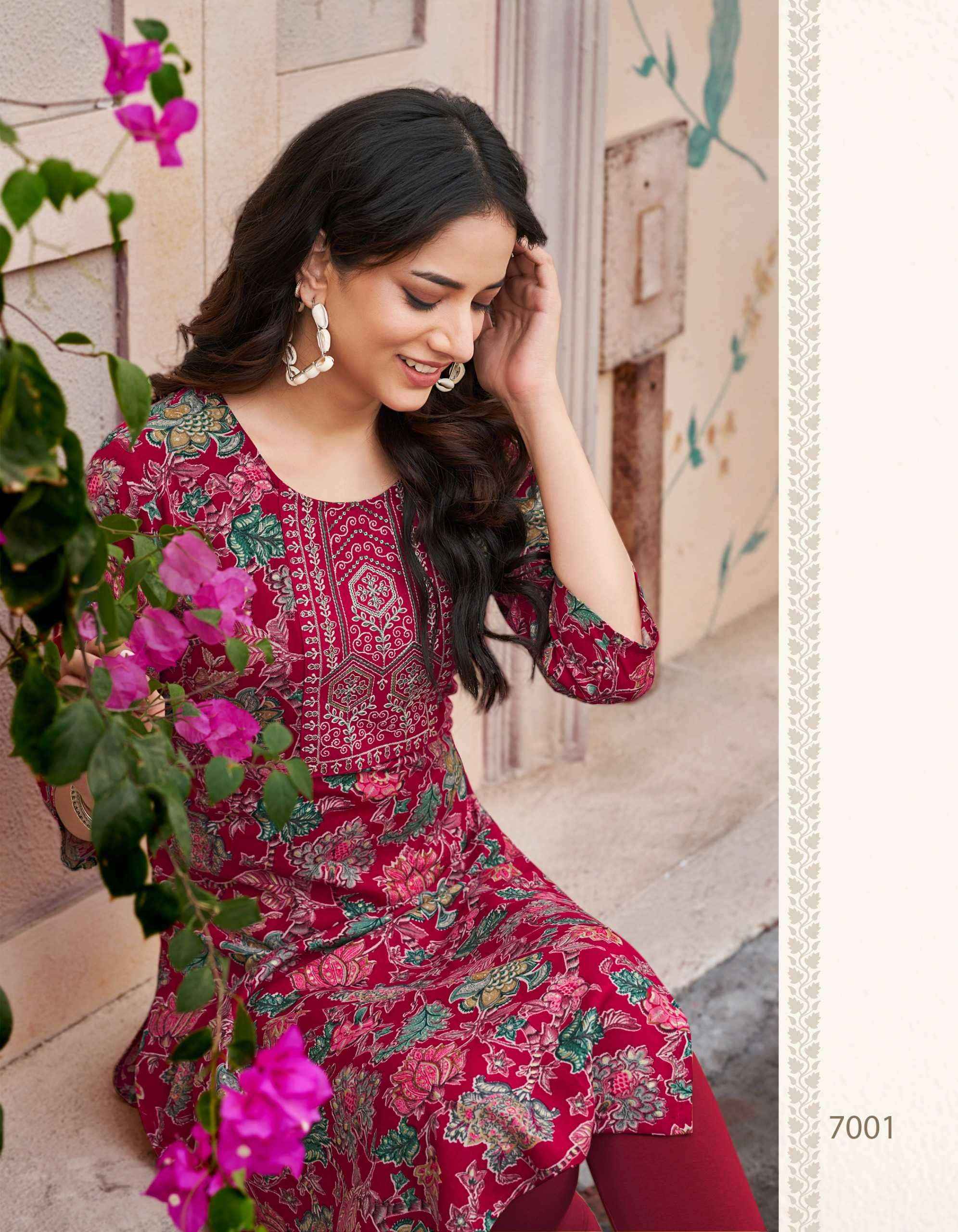 Radhika Lifestyle Pahel Vol-7 Rayon Kurti (7 pcs Catalogue)