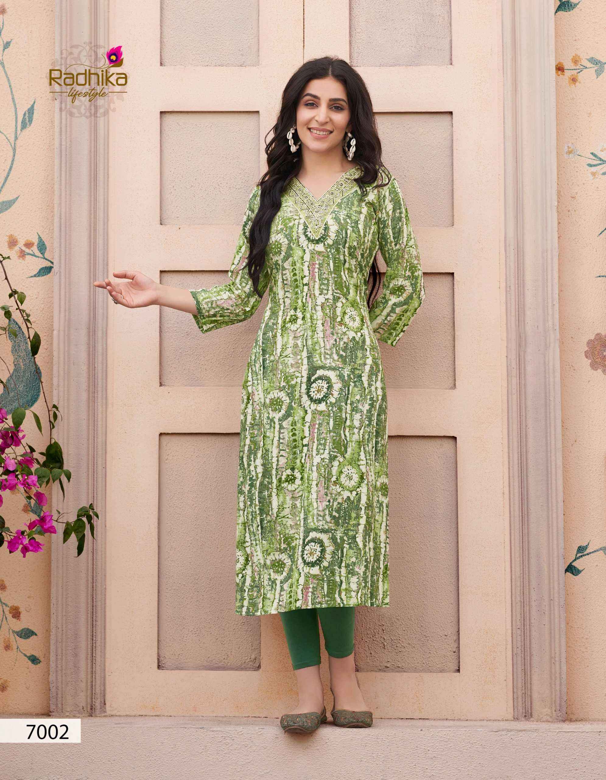 Radhika Lifestyle Pahel Vol-7 Rayon Kurti (7 pcs Catalogue)