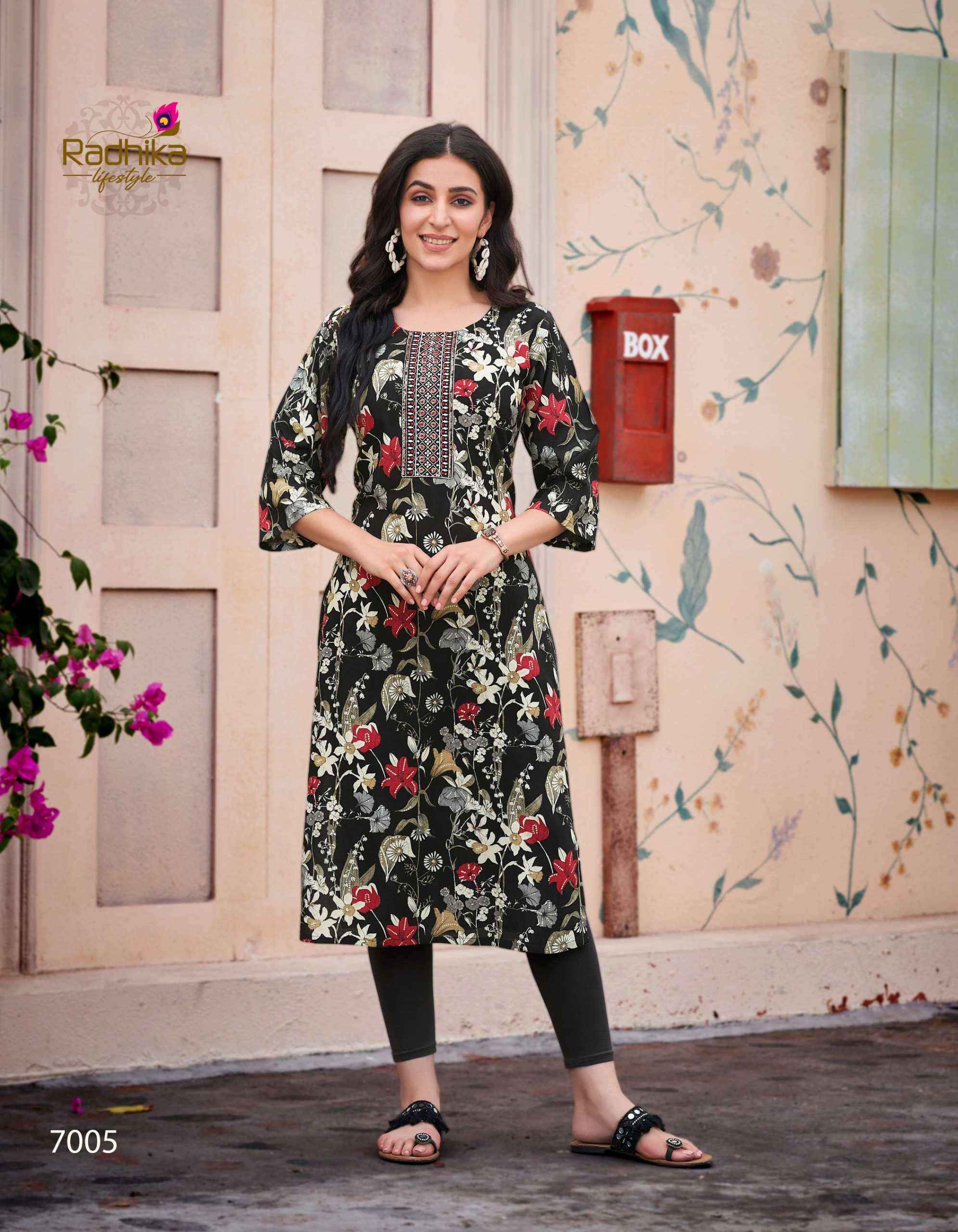 Radhika Lifestyle Pahel Vol-7 Rayon Kurti (7 pcs Catalogue)