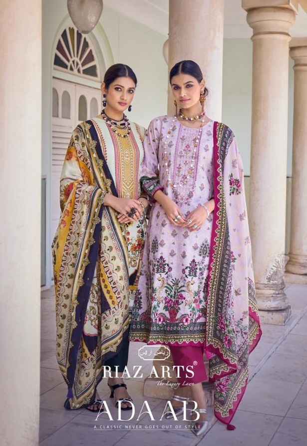 Riaz Arts Adaab Cotton Dress Material 7 pcs Catalogue