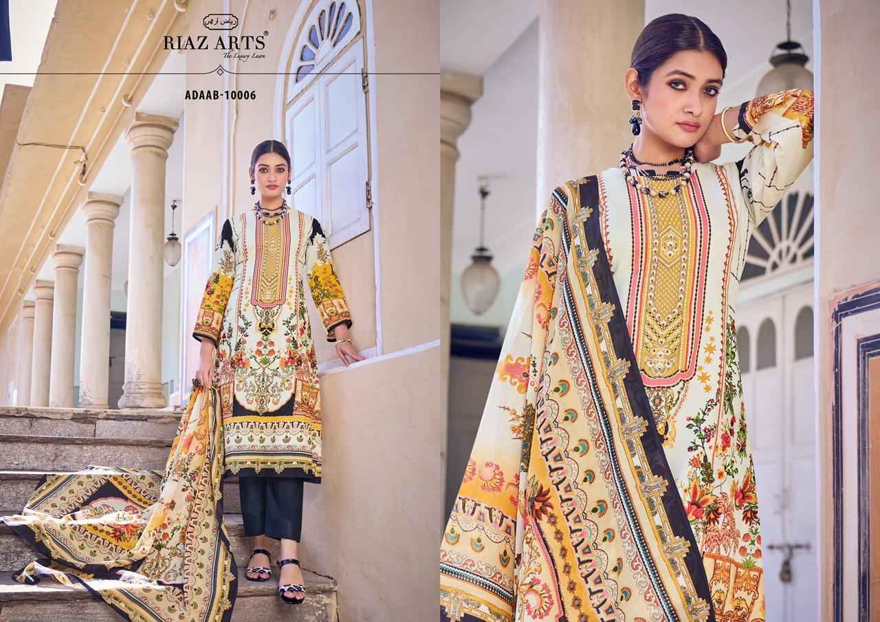 Riaz Arts Adaab Cotton Dress Material 7 pcs Catalogue