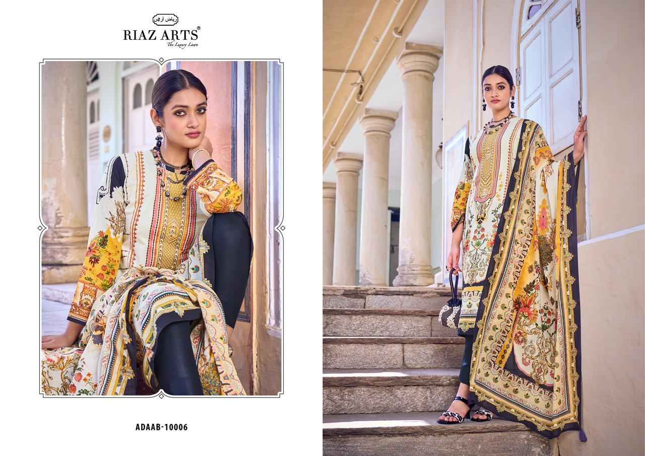 Riaz Arts Adaab Cotton Dress Material 7 pcs Catalogue