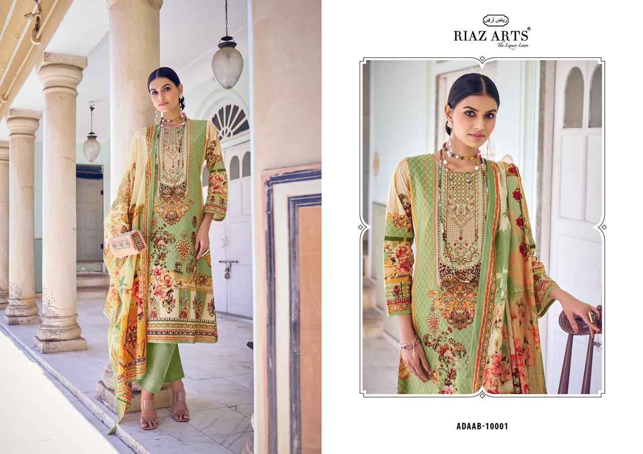 Riaz Arts Adaab Cotton Dress Material 7 pcs Catalogue