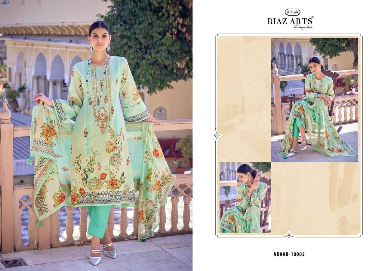 Riaz Arts Adaab Cotton Dress Material 7 pcs Catalogue