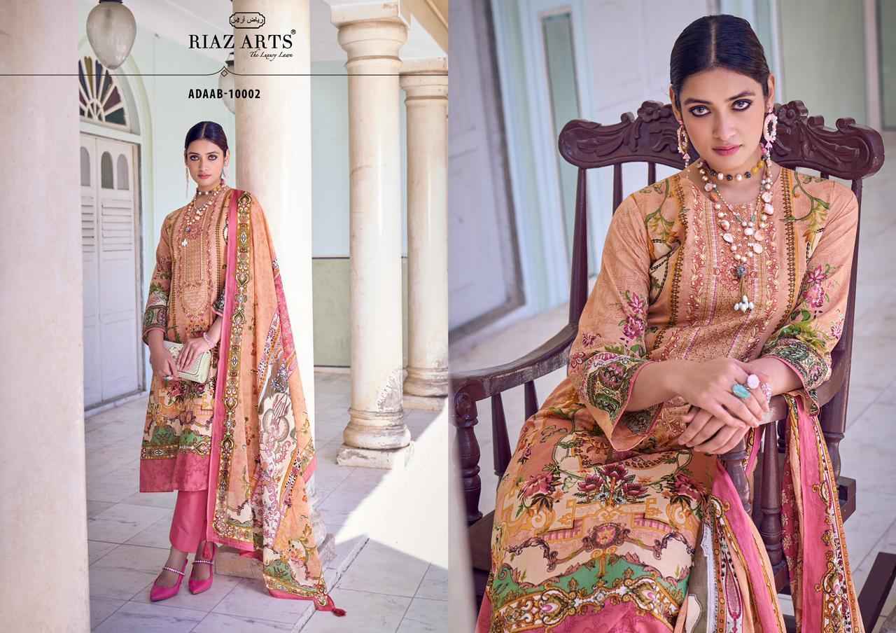 Riaz Arts Adaab Cotton Dress Material 7 pcs Catalogue