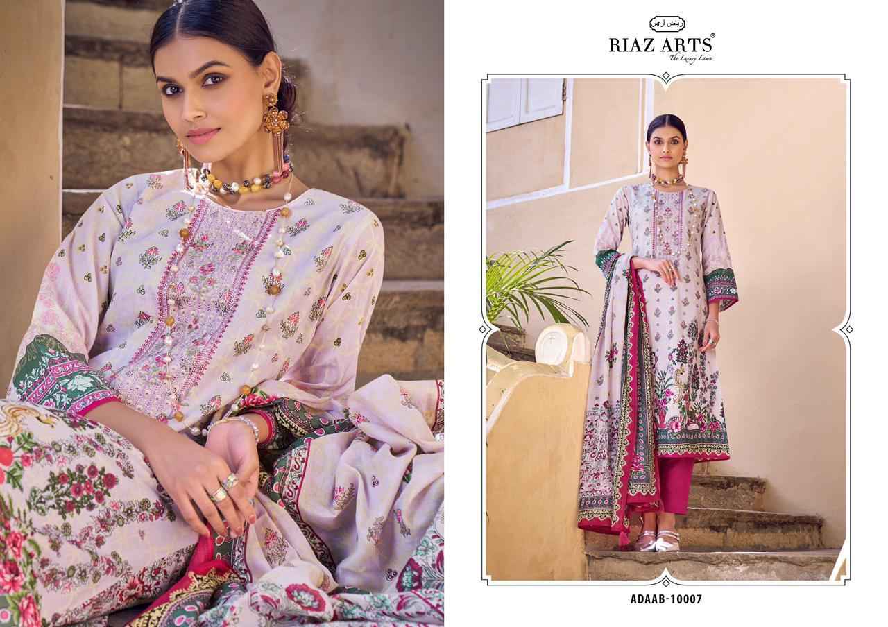 Riaz Arts Adaab Cotton Dress Material 7 pcs Catalogue